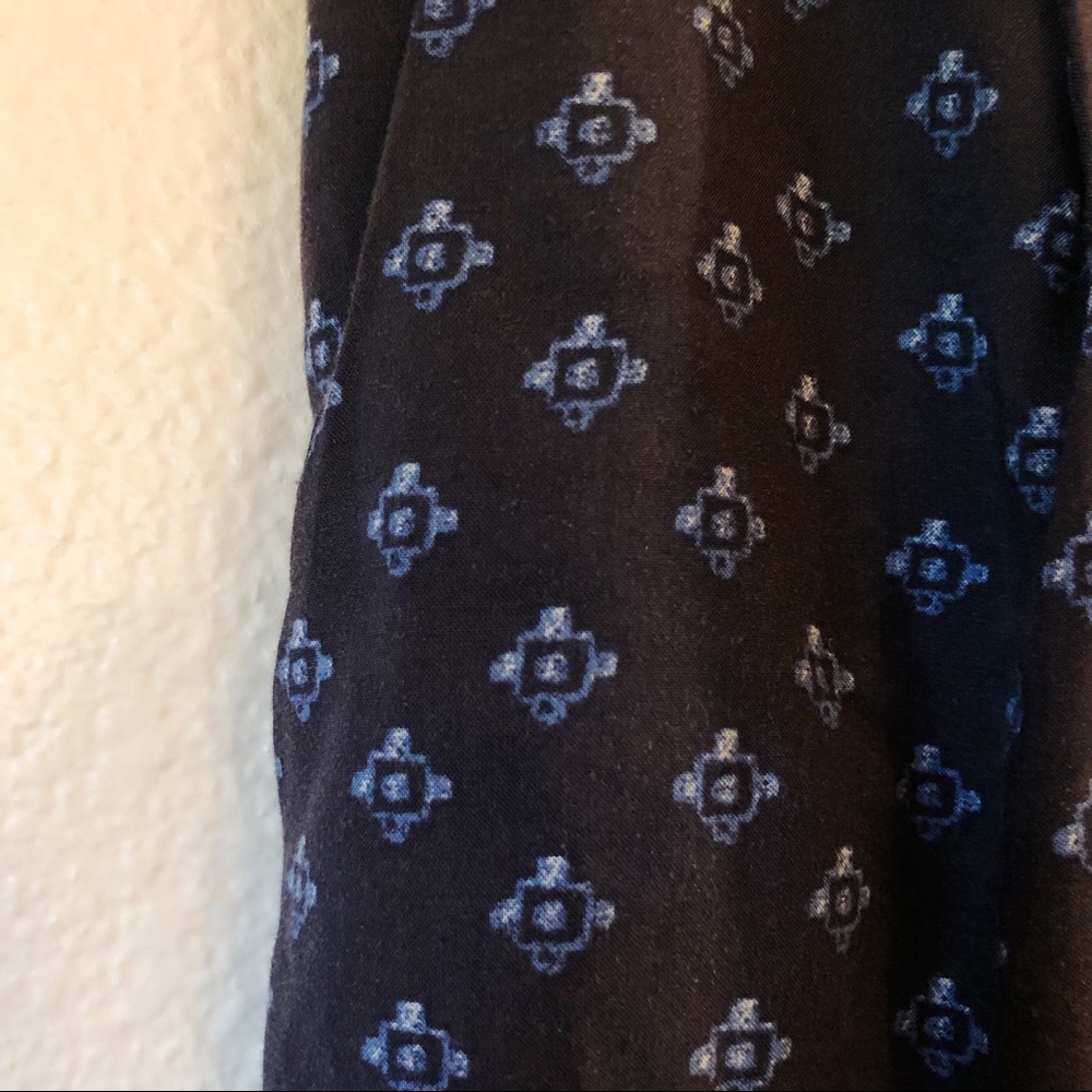 Free People Blue Pattern Fabric Shorts Pockets - Picture 4 of 7